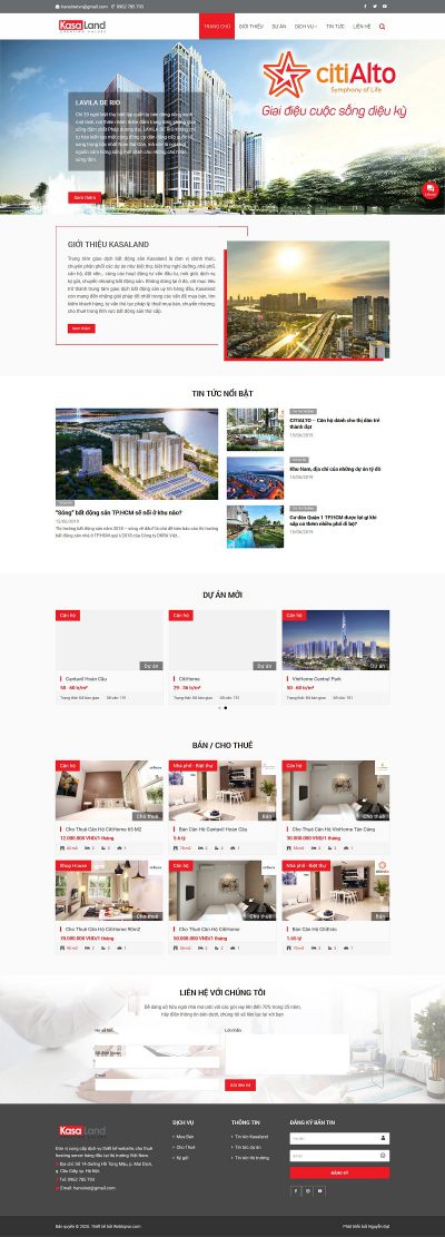 Mẫu website bán căn hộ chung cư