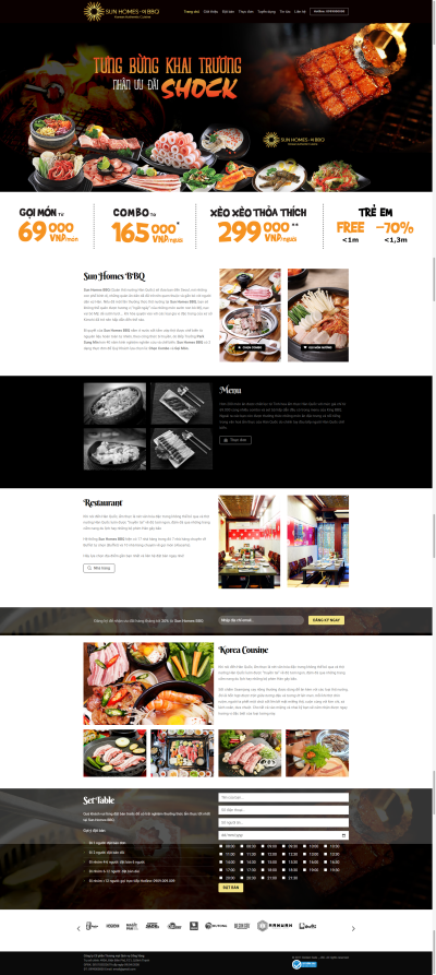 Website nhà hàng BBQ LM10